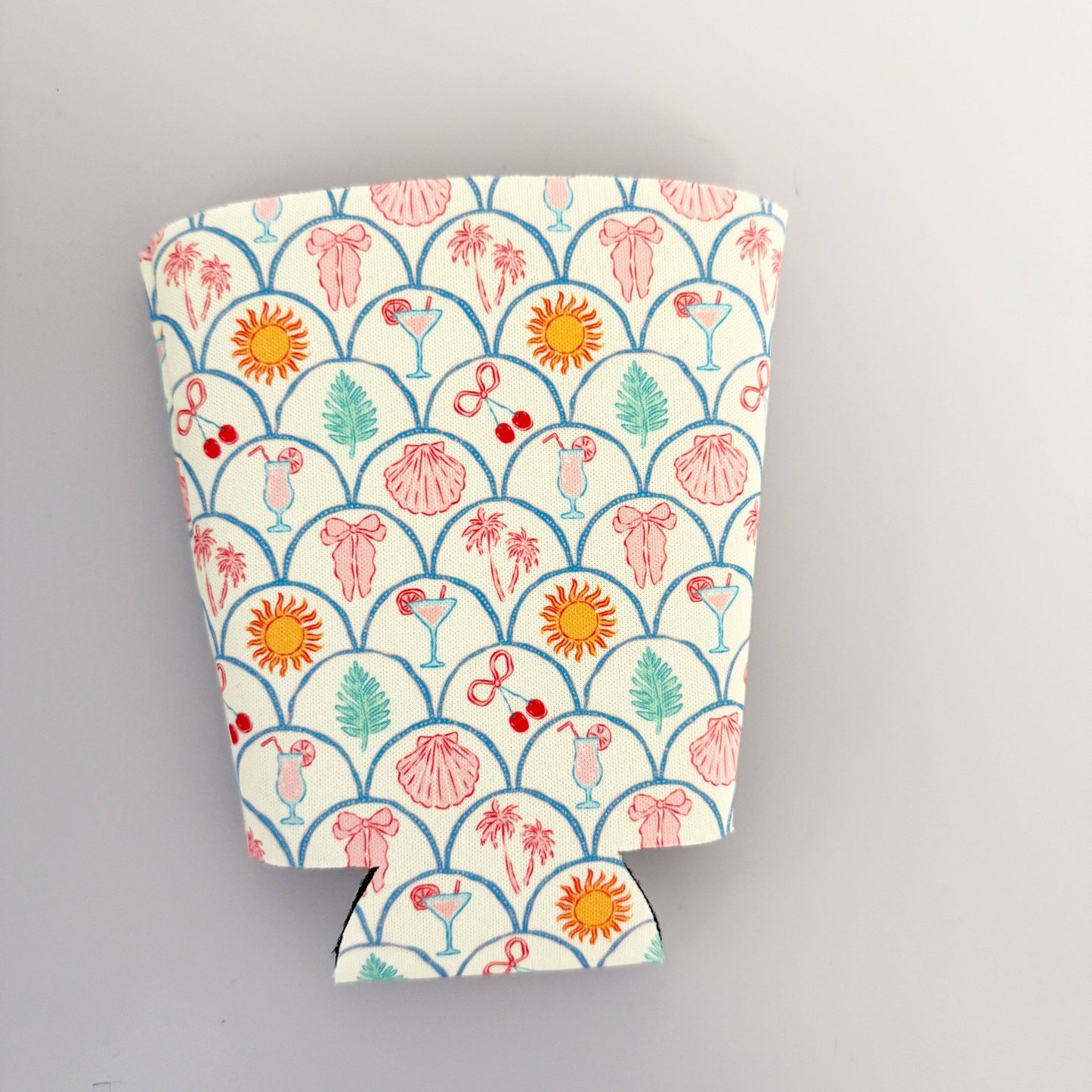 Iced Coffee Sleeve, Summer Icons Pattern