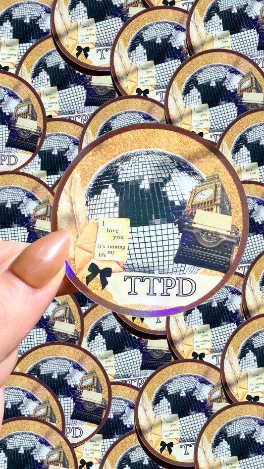 Tay TTPD holographic waterproof collage sticker