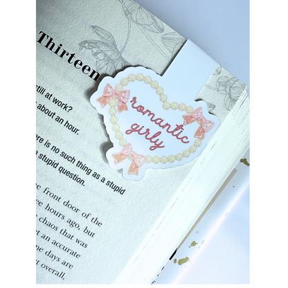 Romantic girly romance magnetic bookmark