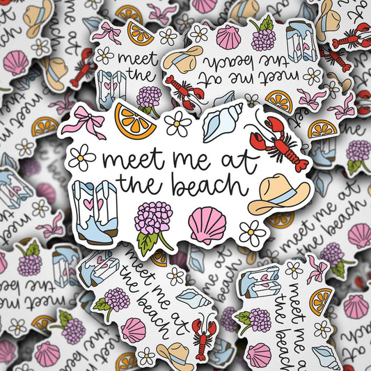 Vinyl Decal Meet Me At The Beach